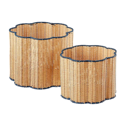 Panier de rangement en rotin simple fait à la main