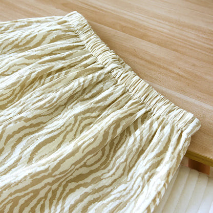 Ensemble pyjama simple en gaze de coton ondulée