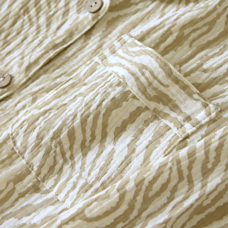 Ensemble pyjama simple en gaze de coton ondulée