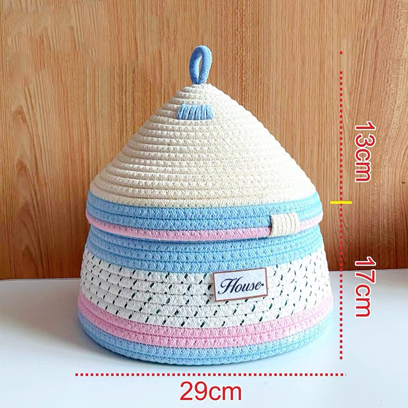 Boîte de rangement de bureau en coton tissé