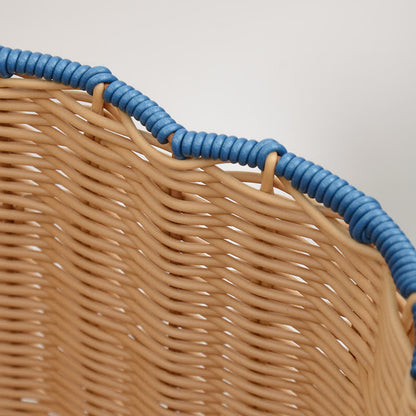 Panier de rangement en rotin simple fait à la main