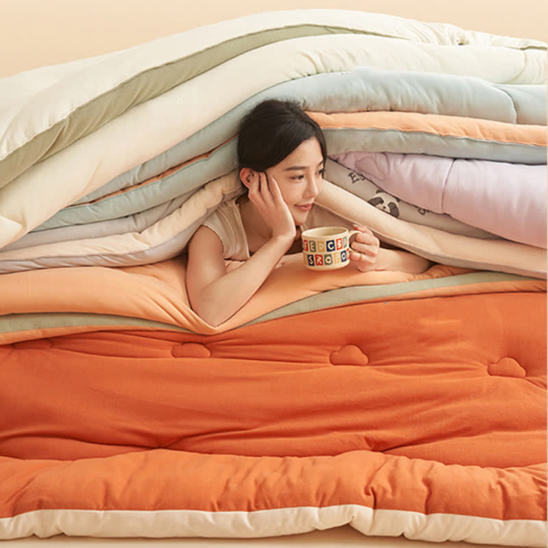 Couette chaude et moelleuse au style simple