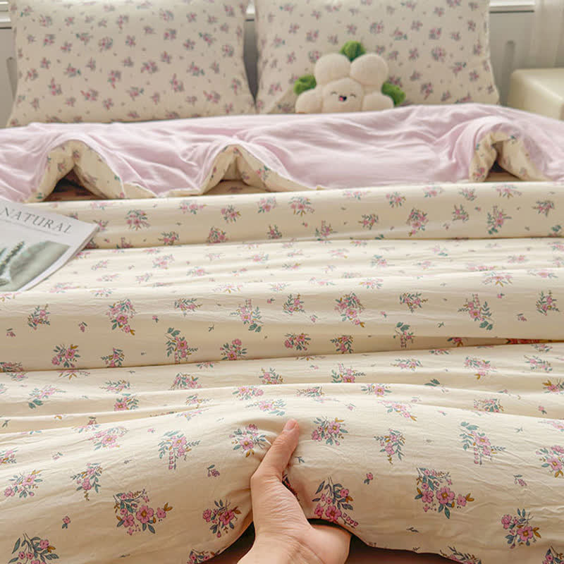 Housse de couette avec couette de style campagnard