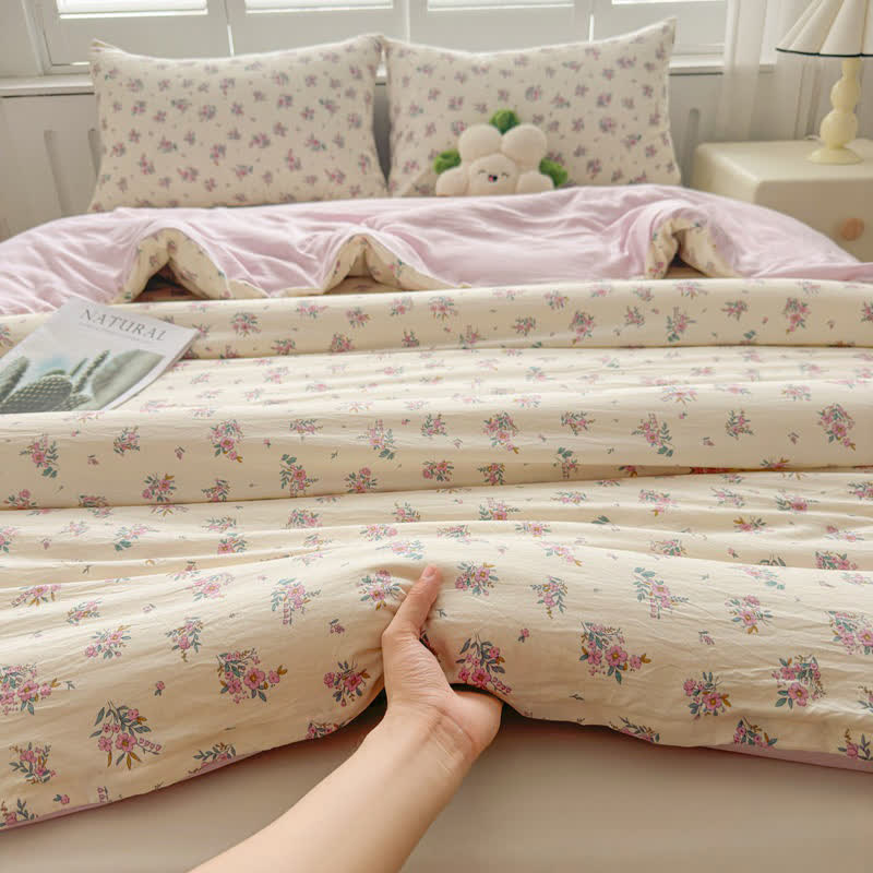 Housse de couette avec couette de style campagnard