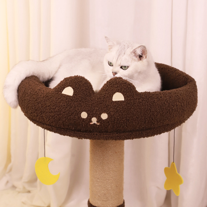 Lit à griffoir vertical pour chat avec motif de dessin animé