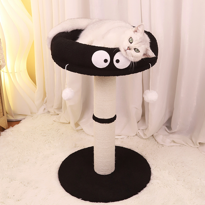 Lit à griffoir vertical pour chat avec motif de dessin animé
