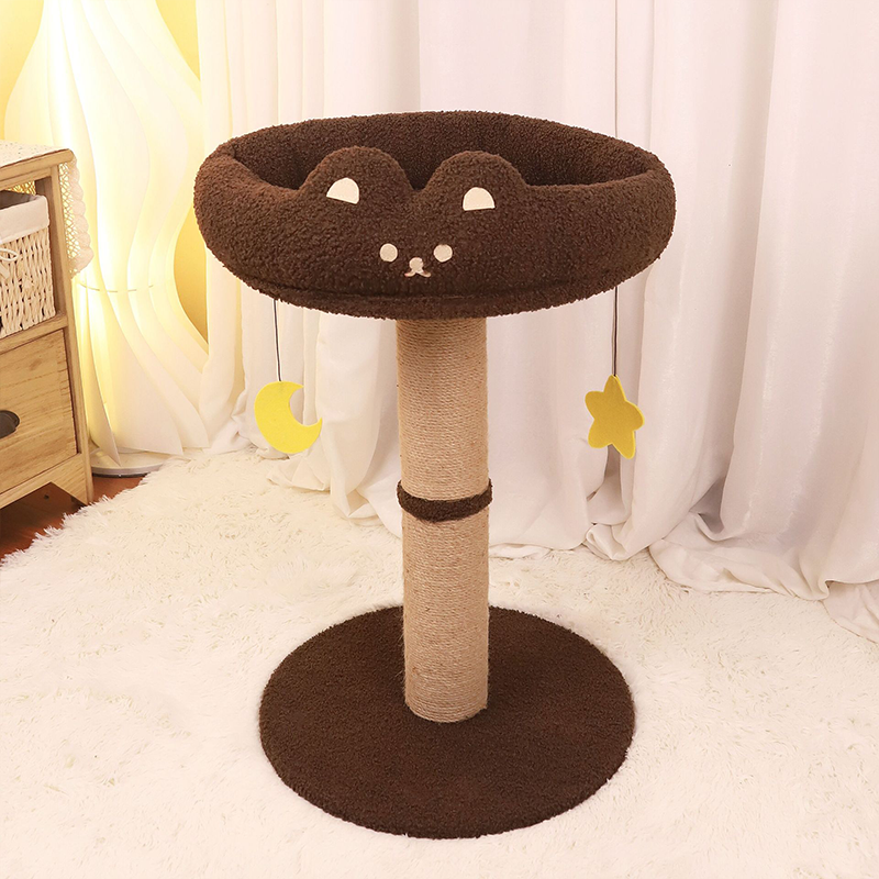 Lit à griffoir vertical pour chat avec motif de dessin animé