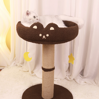 Lit à griffoir vertical pour chat avec motif de dessin animé