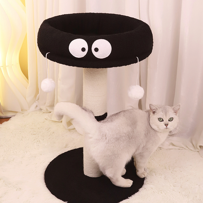 Lit à griffoir vertical pour chat avec motif de dessin animé