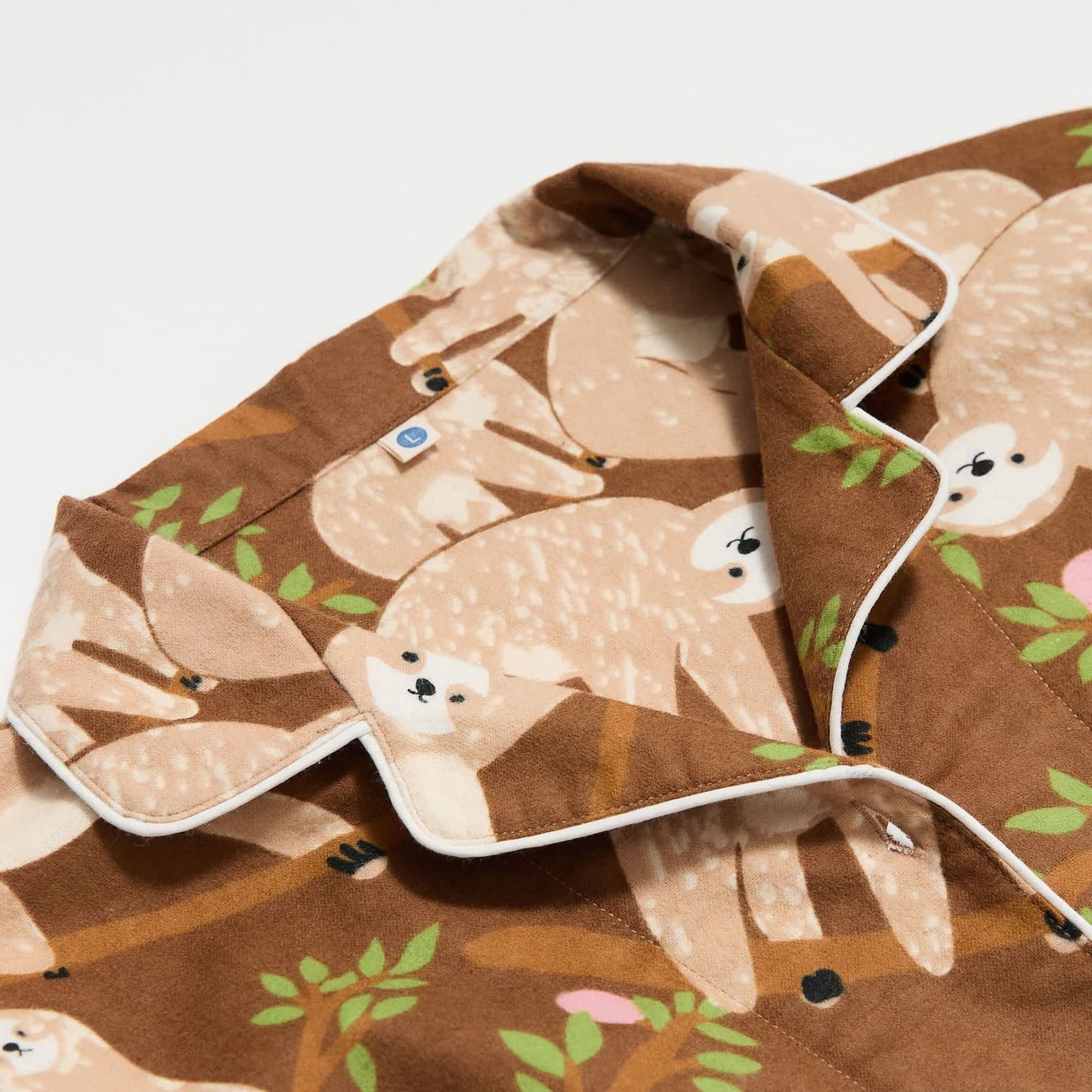 Ensemble de pyjama en coton épais et mignon avec motif paresseux