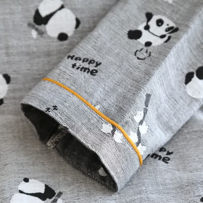 Joli ensemble de pyjama en coton avec motif panda