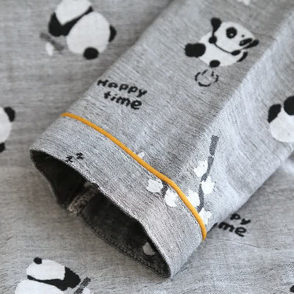 Joli ensemble de pyjama en coton avec motif panda
