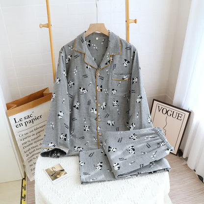 Joli ensemble de pyjama en coton avec motif panda