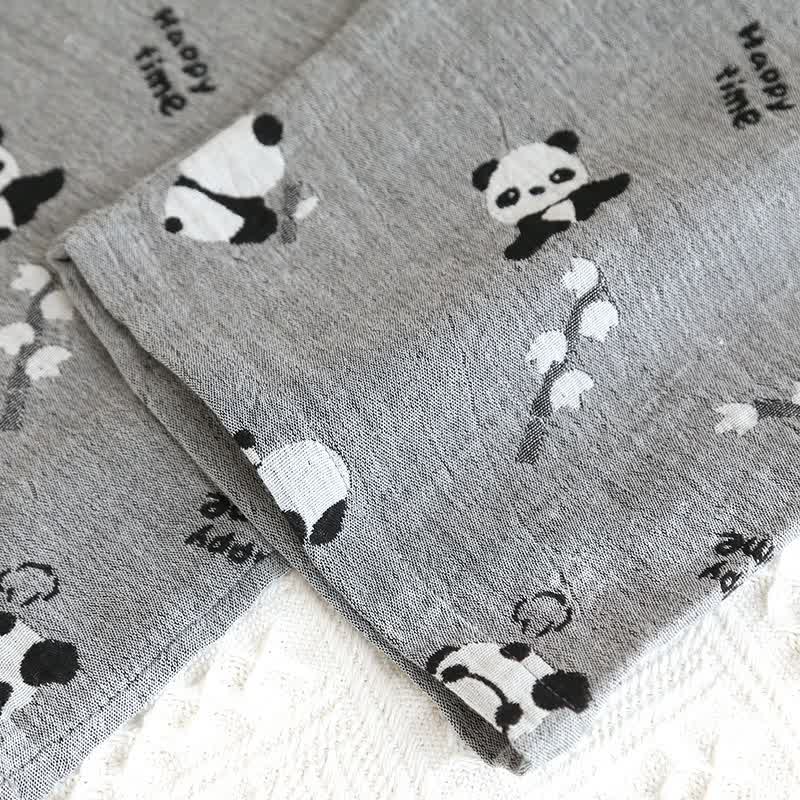 Joli ensemble de pyjama en coton avec motif panda