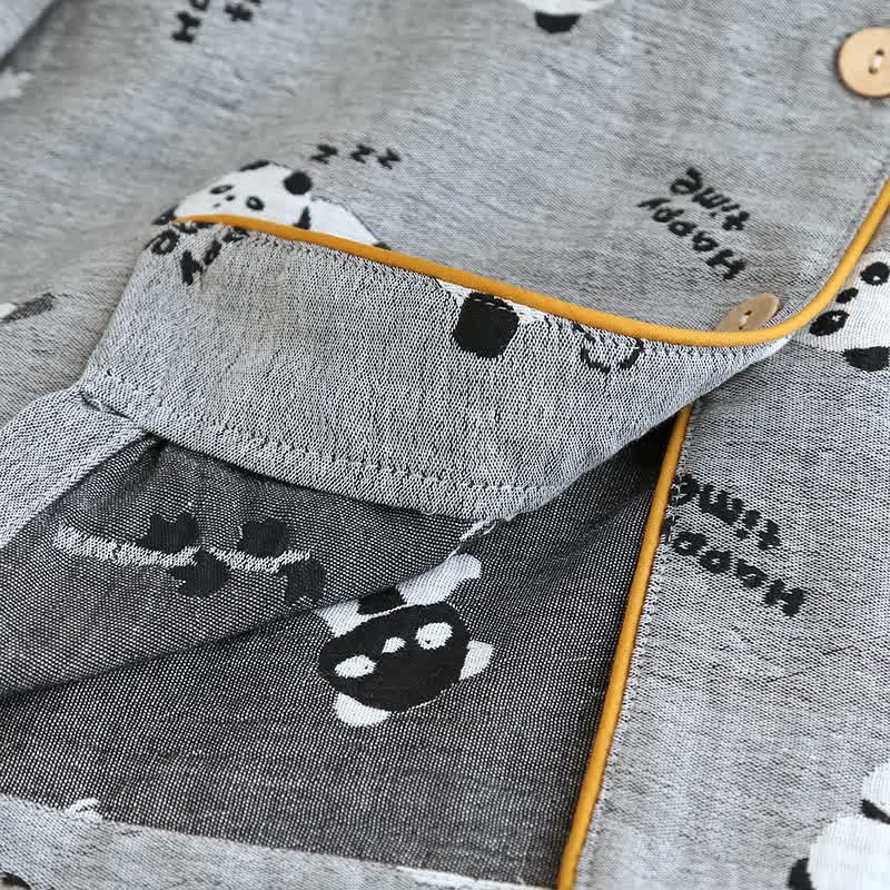 Ensemble pyjama mignon en coton à motif panda - image 8