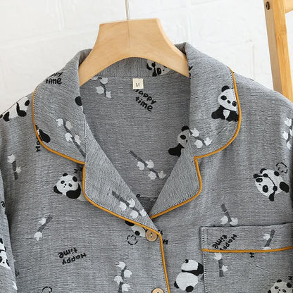 Joli ensemble de pyjama en coton avec motif panda