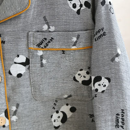 Joli ensemble de pyjama en coton avec motif panda