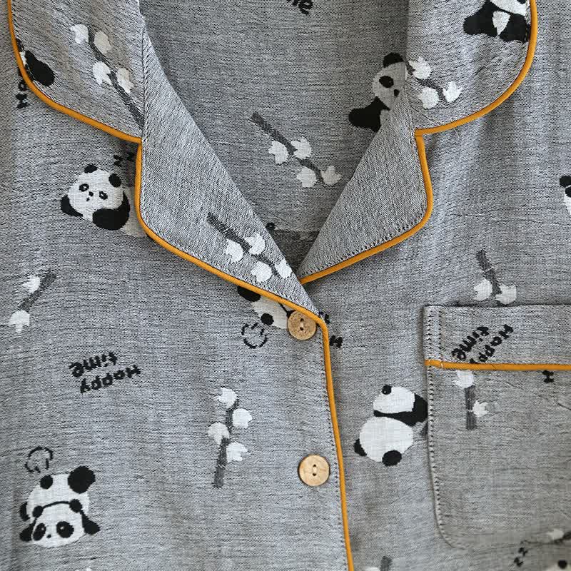 Joli ensemble de pyjama en coton avec motif panda