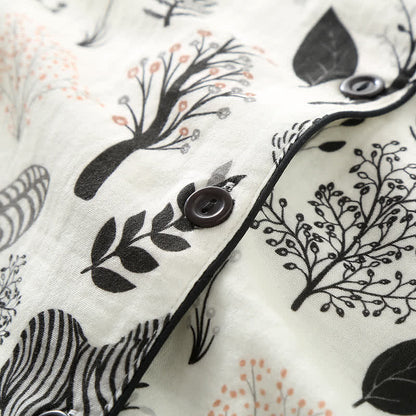 Ensemble pyjama en gaze de coton à imprimé zèbre