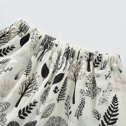 Ensemble pyjama en gaze de coton à imprimé zèbre