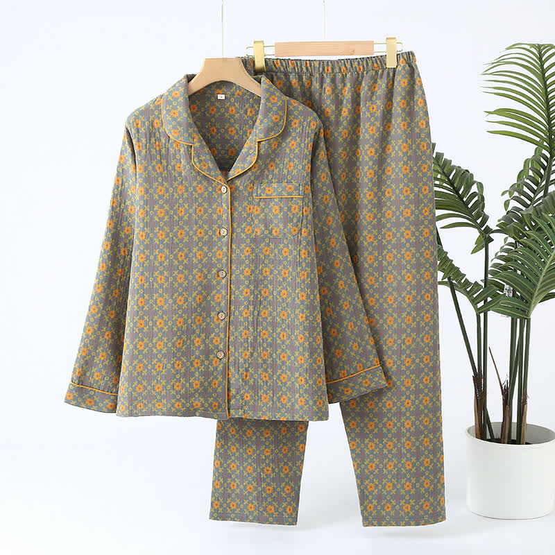 Ensemble de nuit vintage en gaze de coton