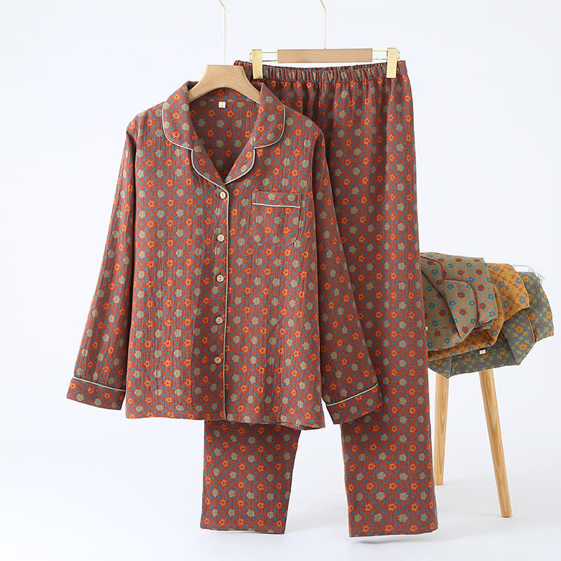 Ensemble de nuit vintage en gaze de coton