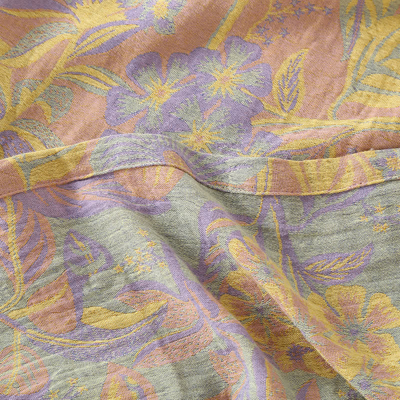 Peignoir en gaze de coton à manches trois-quarts