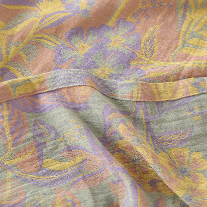 Peignoir en gaze de coton à manches trois-quarts