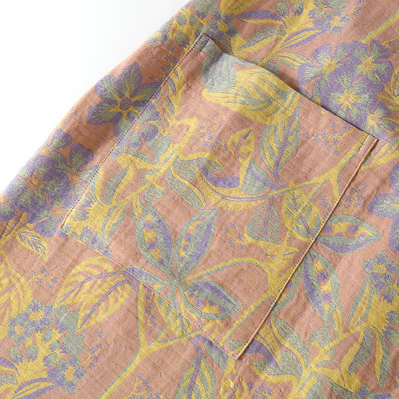 Peignoir en gaze de coton à manches trois-quarts