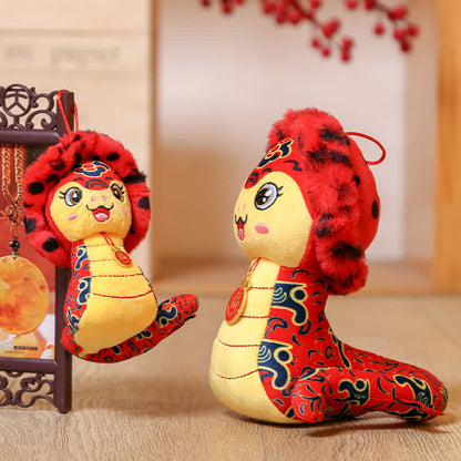 Adorable mascotte de serpent en peluche ornementale