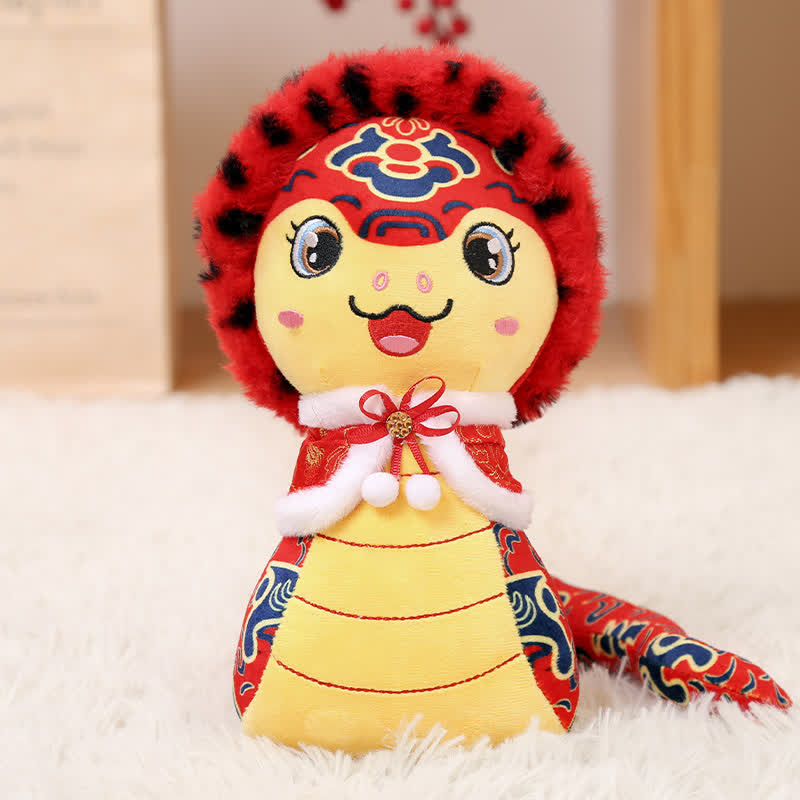 Adorable mascotte de serpent en peluche ornementale