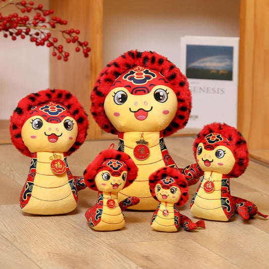 Adorable mascotte de serpent en peluche ornementale