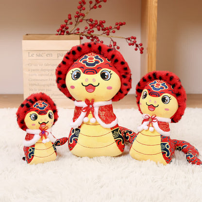 Adorable mascotte de serpent en peluche ornementale