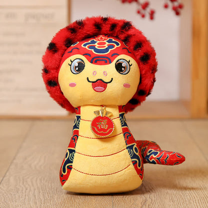 Adorable mascotte de serpent en peluche ornementale