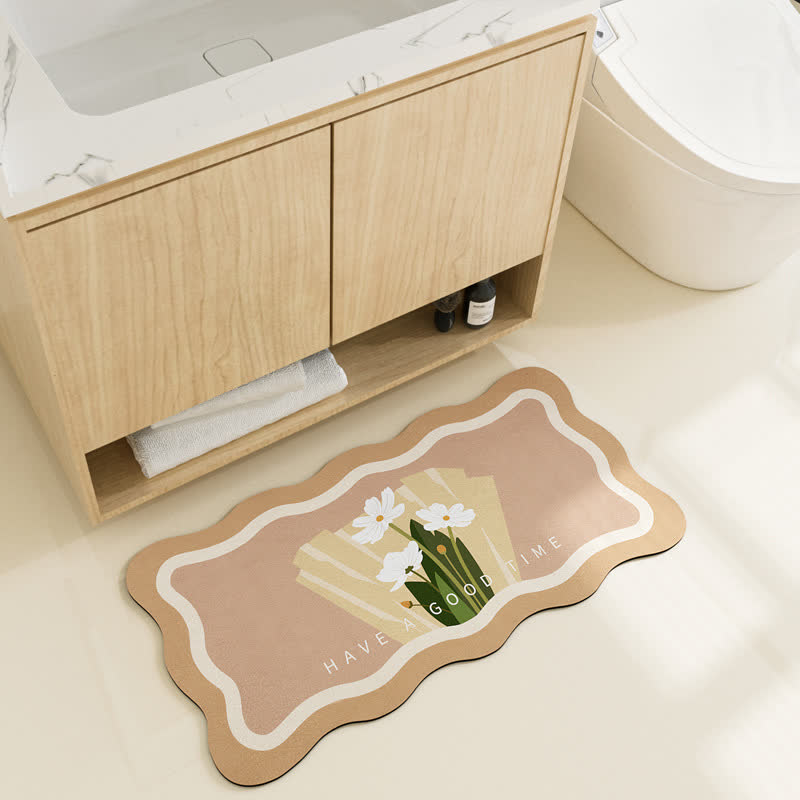 Tapis de bain absorbant pastoral