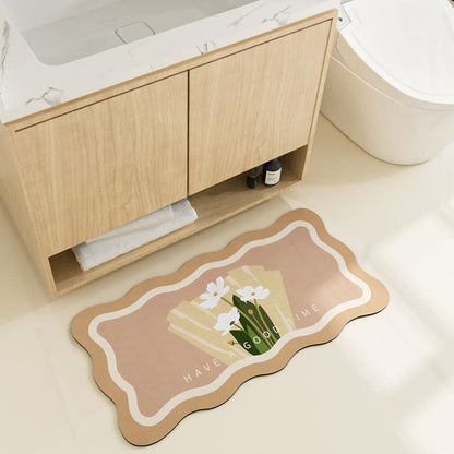 Tapis de bain absorbant pastoral