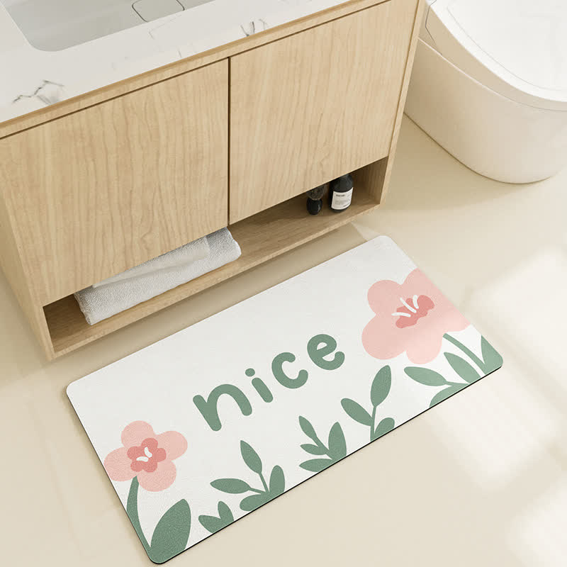 Tapis de bain absorbant pastoral