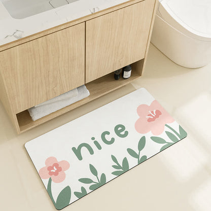 Tapis de bain absorbant pastoral