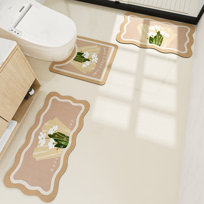 Tapis de bain absorbant pastoral