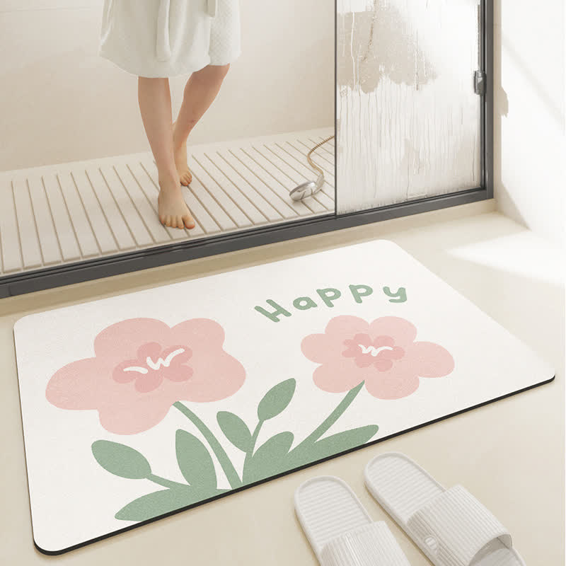 Tapis de bain absorbant pastoral