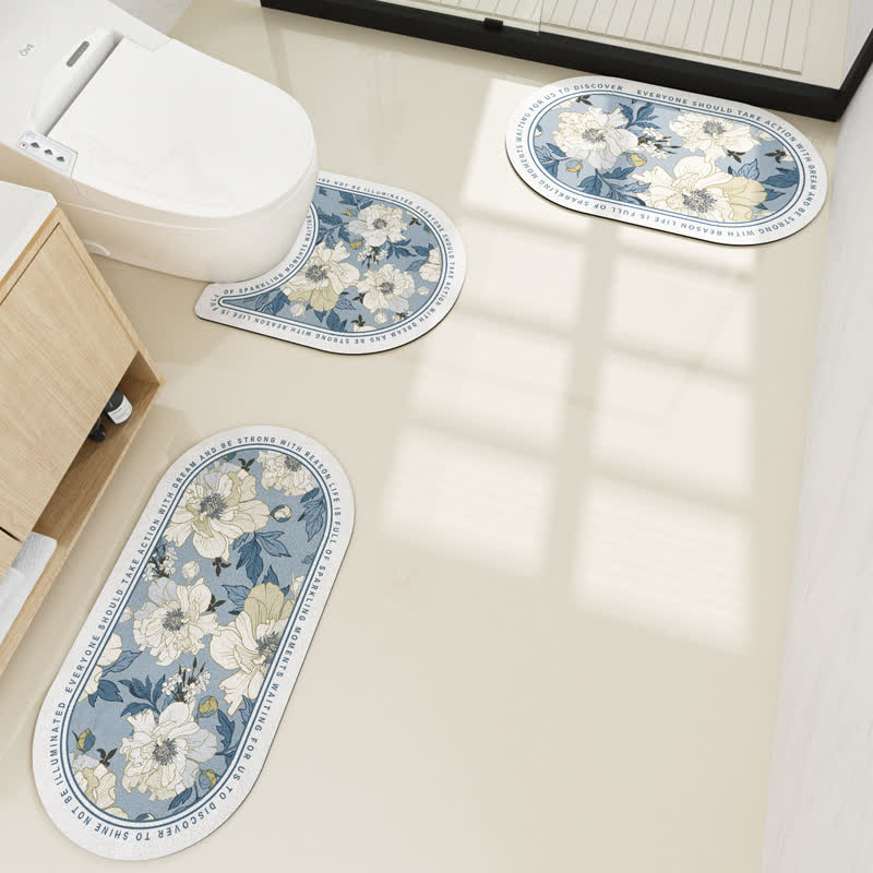 Tapis de bain absorbant pastoral