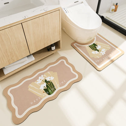 Tapis de bain absorbant pastoral