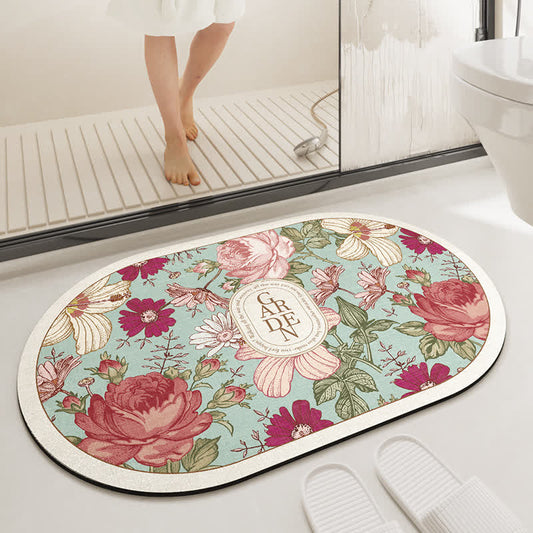 Tapis de bain absorbant pastoral