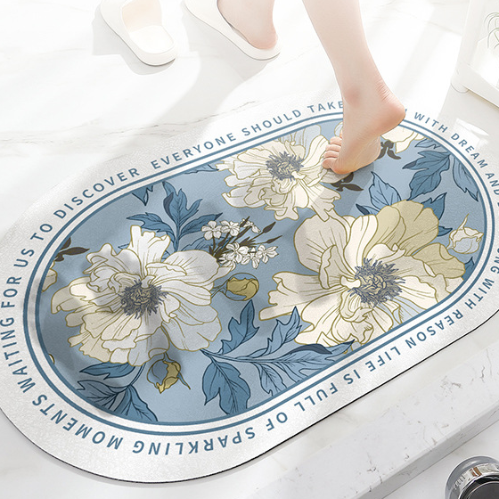 Tapis de bain absorbant pastoral