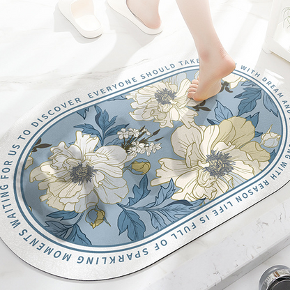 Tapis de bain absorbant pastoral