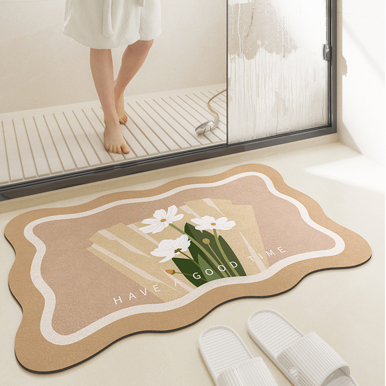 Tapis de bain absorbant pastoral