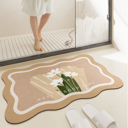 Tapis de bain absorbant pastoral