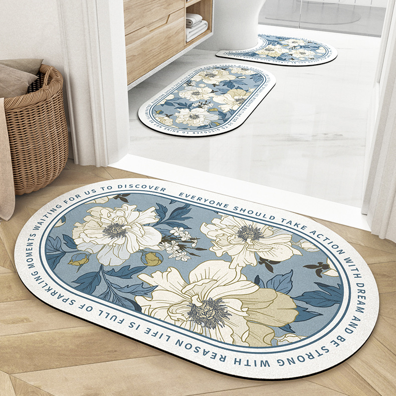 Tapis de bain absorbant pastoral