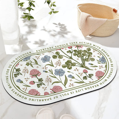 Tapis de bain antidérapant « Refresh Floral »