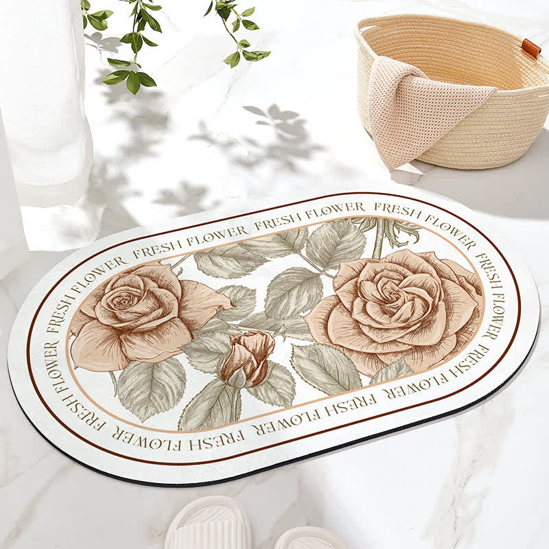 Tapis de bain antidérapant « Refresh Floral »